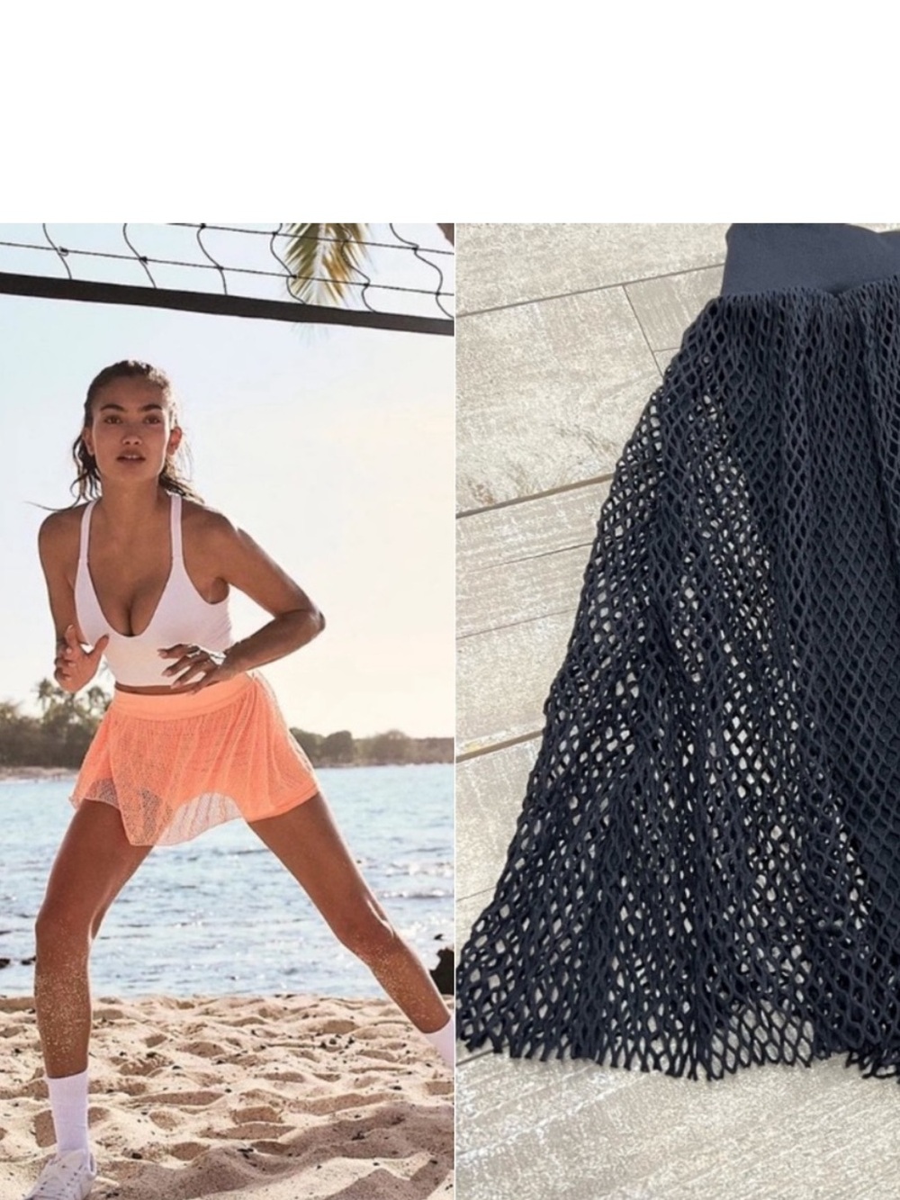NEW! FREE PEOPLE Intimately How High Cifra Mesh Skirt Bike Shorts Skort Small